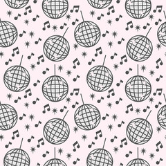 Disco Balls seamless pattern repeat pattern