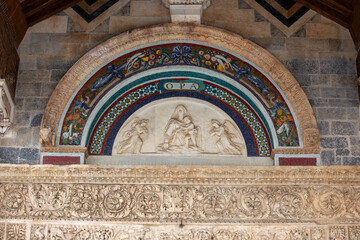 Obraz premium Facade of romanesque Pisa Cathedral, Duomo Square of Pisa, Pisa, Italy