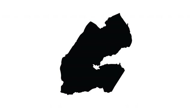 animation forming a map of the country of Djibouti