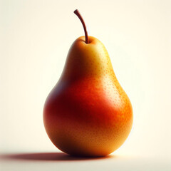 photorealistic image of a pear on a plain background, digital art