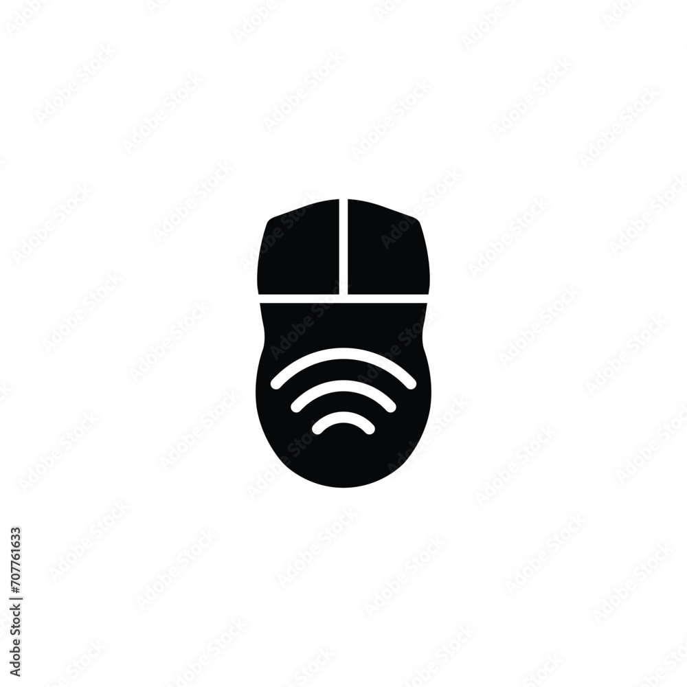 Poster computer mouse wireless icon vector