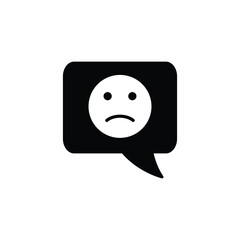 Chat Bubbles with smile face  icon  Social network icon happy sad smile