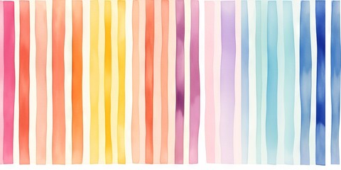 Watercolor stripe pattern in vibrant colors on a transparent background