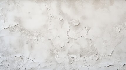 White plaster wall with rough texture and cracks for a rustic and natural background
