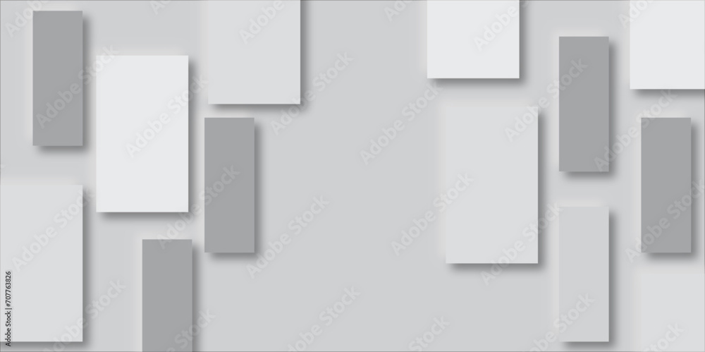 Poster abstract design with white wall background and 3d texture and geometric design in illustration. glas
