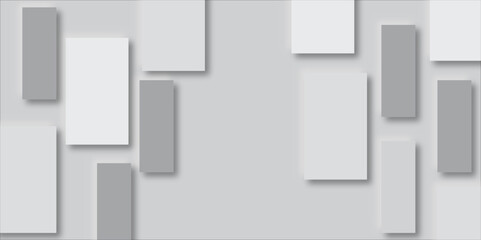 Abstract design with white wall background and 3d texture and geometric design in illustration. glass mirror art display mockup for product decoration shapes designs modern vector design.