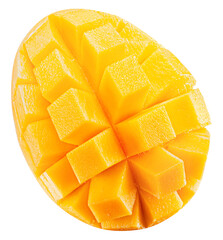 sliced mango isolated on white background - 707766496