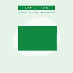 Vector illustration vector of Cimarron map Oklahoma