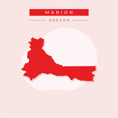 Vector illustration vector of Marion map Oregon