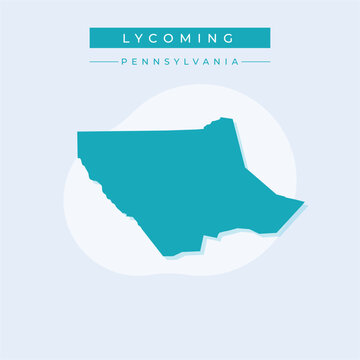 Vector illustration vector of Lycoming map Pennsylvania