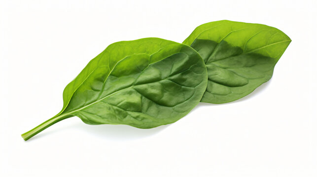 Spinach leaf isolated on white background