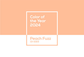 Color of the year 2024. Peach Fuzz. Trends, fashion, design.