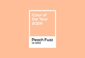 Color of the year 2024. Peach Fuzz. Trends, fashion, design.