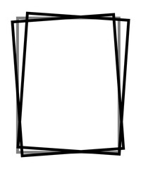 black and white frame Square photo frame