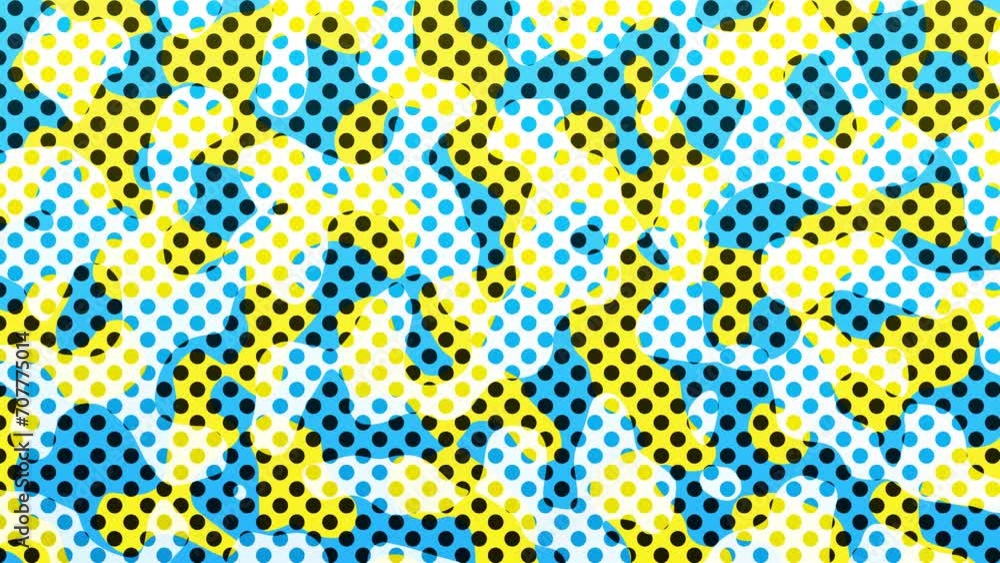 Aufkleber abstract background digital dot loop. 4k looping footage. cartoon abstract polka dots collage style