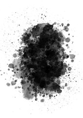Detailed grunge splatter background design in black and grey - obrazy, fototapety, plakaty