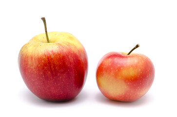Fototapeta na wymiar Two apples isolated on white background