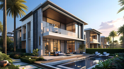 Fototapeta premium luxury home in the city