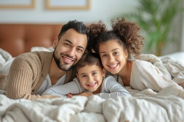 Fototapeta premium portrait of a family Middle East, father and son and daughter