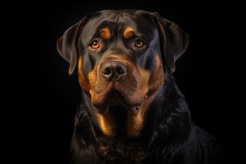 Dog on a dark background