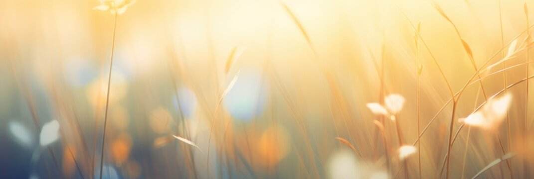 background with grass and sun