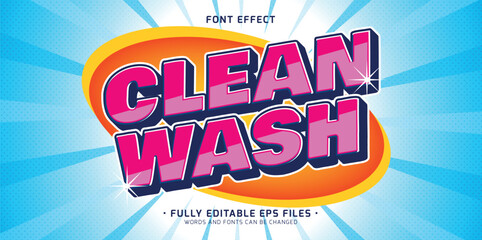 clean and clear car wash style font effect - obrazy, fototapety, plakaty