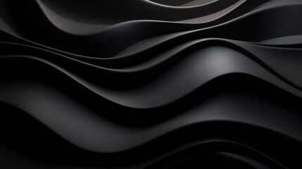 Fototapeta premium Abstract 3d wavy smooth background. Dark matte colour palette. Aesthetic concept. Generative AI