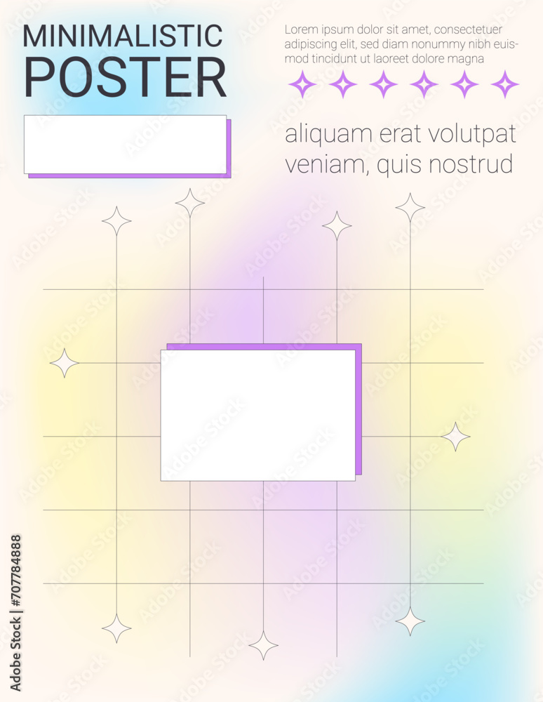Poster abstract modern banner template with copy space and gradient elements. poster minimalistic cover.