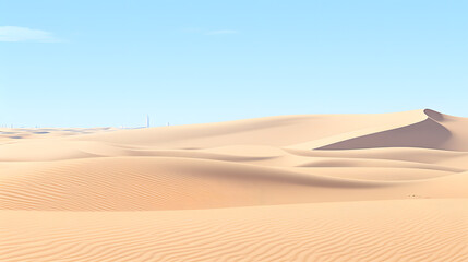 Fototapeta na wymiar an animated desert scene showing a lone desert