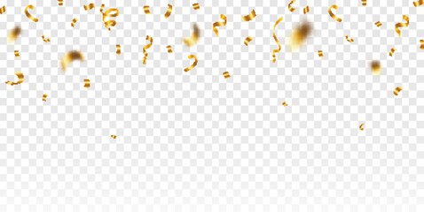 Abstract background party celebration gold confetti. irthday, party, holiday, Celebration, background,  vector, illustration - obrazy, fototapety, plakaty