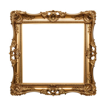 antique gold picture frame png, Clipping Path, pen tool