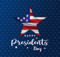 Happy Presidents Day USA Flag Background