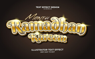 Ramadhan kareem 3d text effect