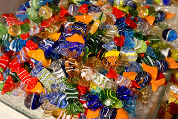 Glass souvenirs for sale in Malta