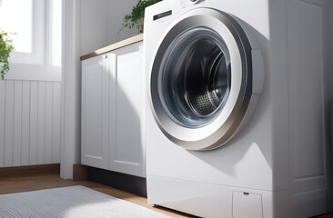 interior with washing machine
