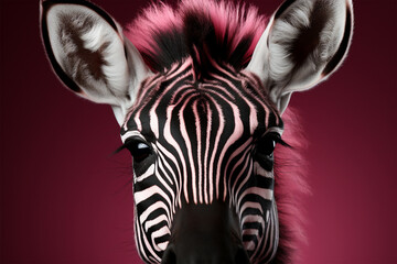 cute 3d zebra character, cartoon