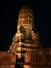 Old temple in the old city Ayutthaya
