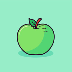 fresh apple fruit vector illustration