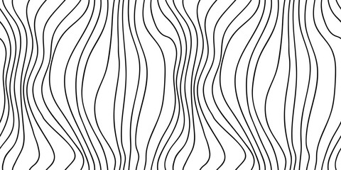 Vector seamless black and white irregular hand drawing lines vector seamless pattern background. Geometric striped ornament wood grain modern monochrome linear stylish  - obrazy, fototapety, plakaty