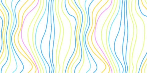 Vector seamless colorful irregular hand drawing lines vector seamless pattern background. Geometric striped ornament  modern colorful linear stylish texture.