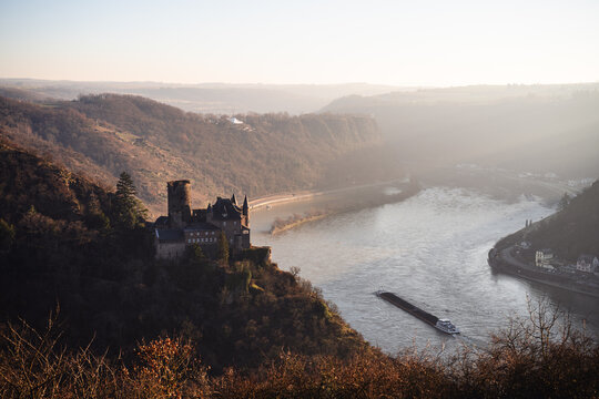 Burg Katz im Tal der Loreley, Januar 2024