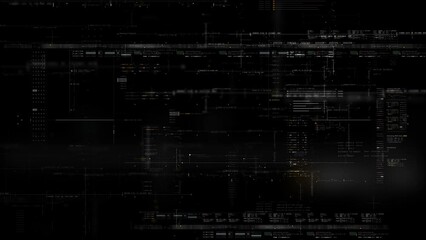 Futuristic motion graphic user interface head up display screen template, digital data telemetry information display with alpha channel for graphic overlay
