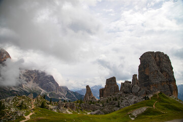 Fototapeta premium Cinque Torri, Dolomiti Alps, Italy.