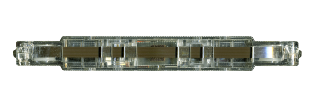 Vintage audio cassette tape isolate. Obsolete technology of audio recording and playback format audio cassette tapes,top view. 80s retro music background.	