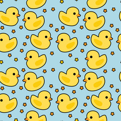 Rubber Ducks seamless pattern repeat pattern 