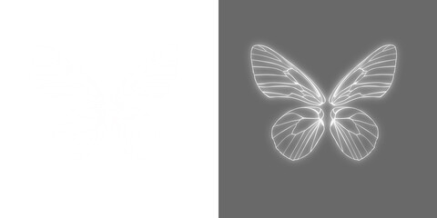 Angel wings png. Magic beautifuly butterflies isolated. Magic Angel on transparent png. Shiny curve...