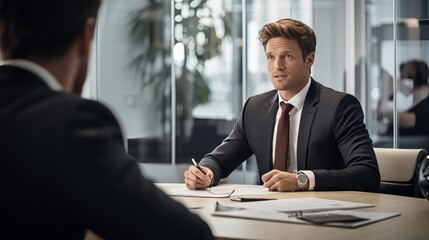 businessman in the office at a meeting or interview