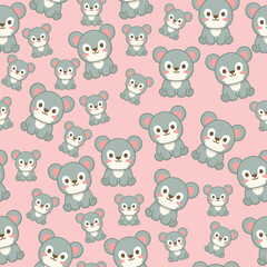 Cute koala seamless pattern