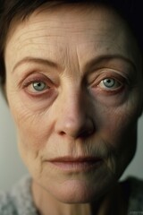 psychological portrait of a woman in close-up in natural light