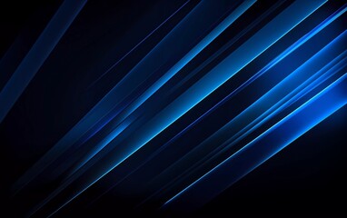 Modern hipster futuristic graphic abstract background. Dark blue background with stripes. generative ai